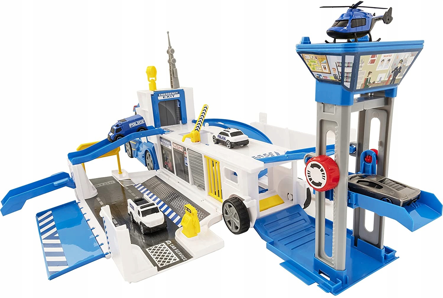 TEAMSTERZ POLICJA ROZKŁADANY TRANSPORTER +5 AUTEK Bohater brak