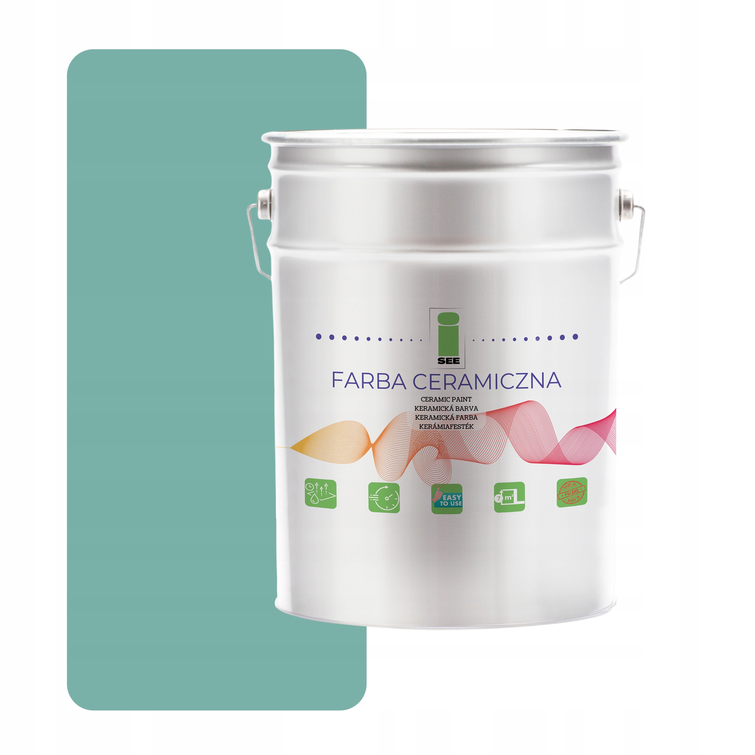 Keramická Umývateľná Zelená Pastelová Farba Na Steny 10 L Odolná Voči Škvrnám