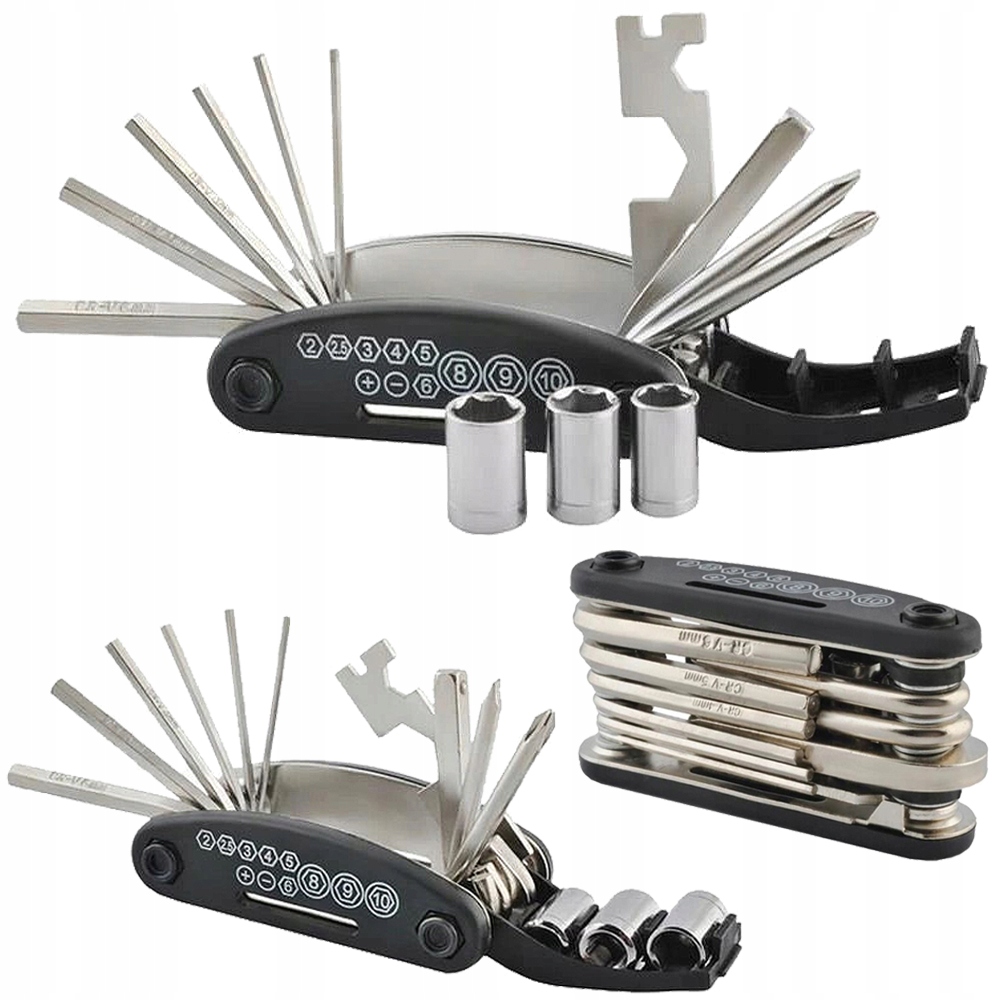 

Klucz Rowerowy Uniwersalny Multitool Zestaw 16w1