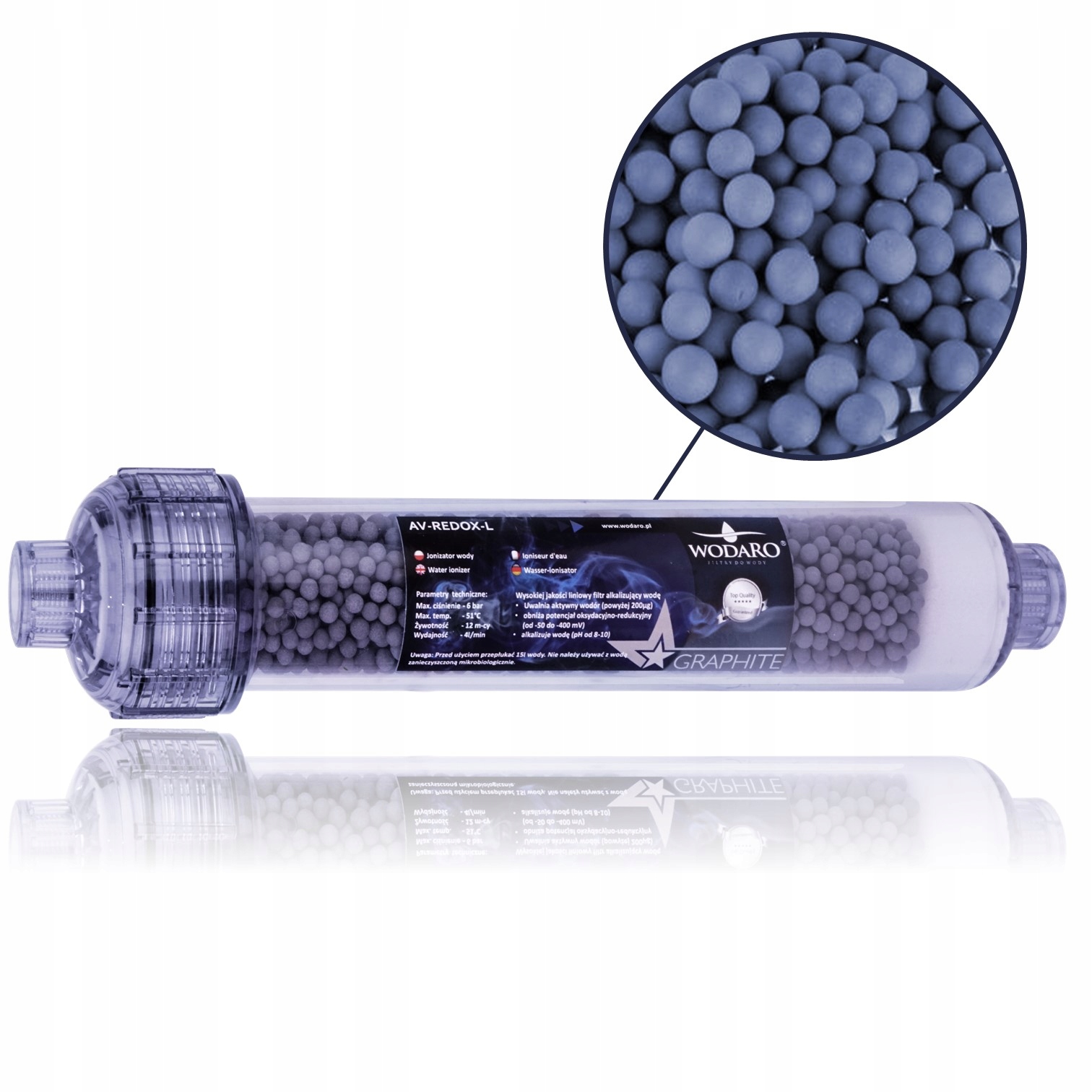 FILTR WODY OSMOZA RO10 wodaRO GRAPHITE JONIZATOR Model RO10 Graphite