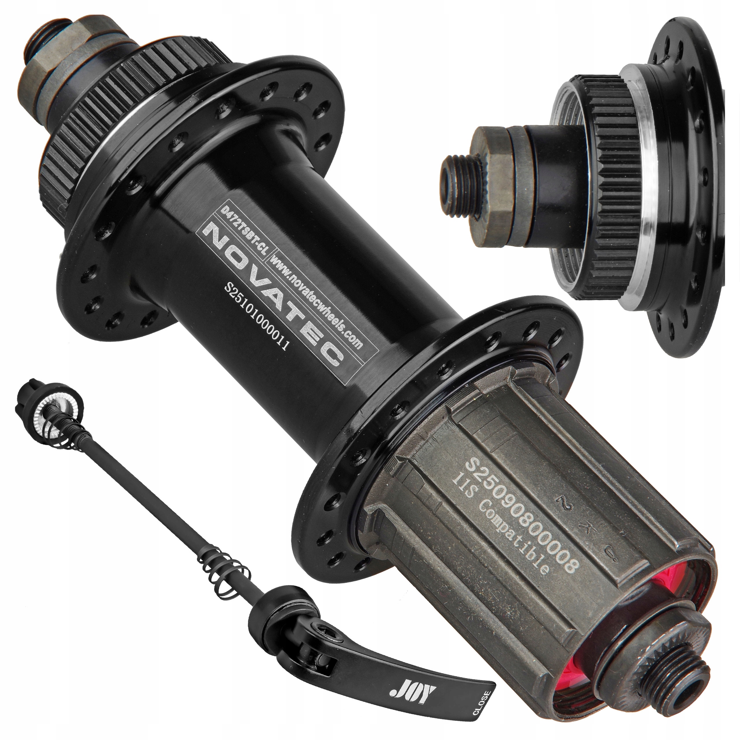 Piasta Tył Novatec NT-D472TSBT-CL CenterLock 10x135 mm 32H Kaseta 8-11S Qr