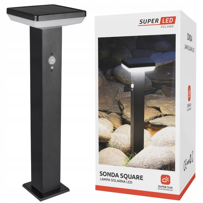 Lampa ogrodowa Led Solarna 600 lm Słupek Ogrodowy 50 cm Premium
