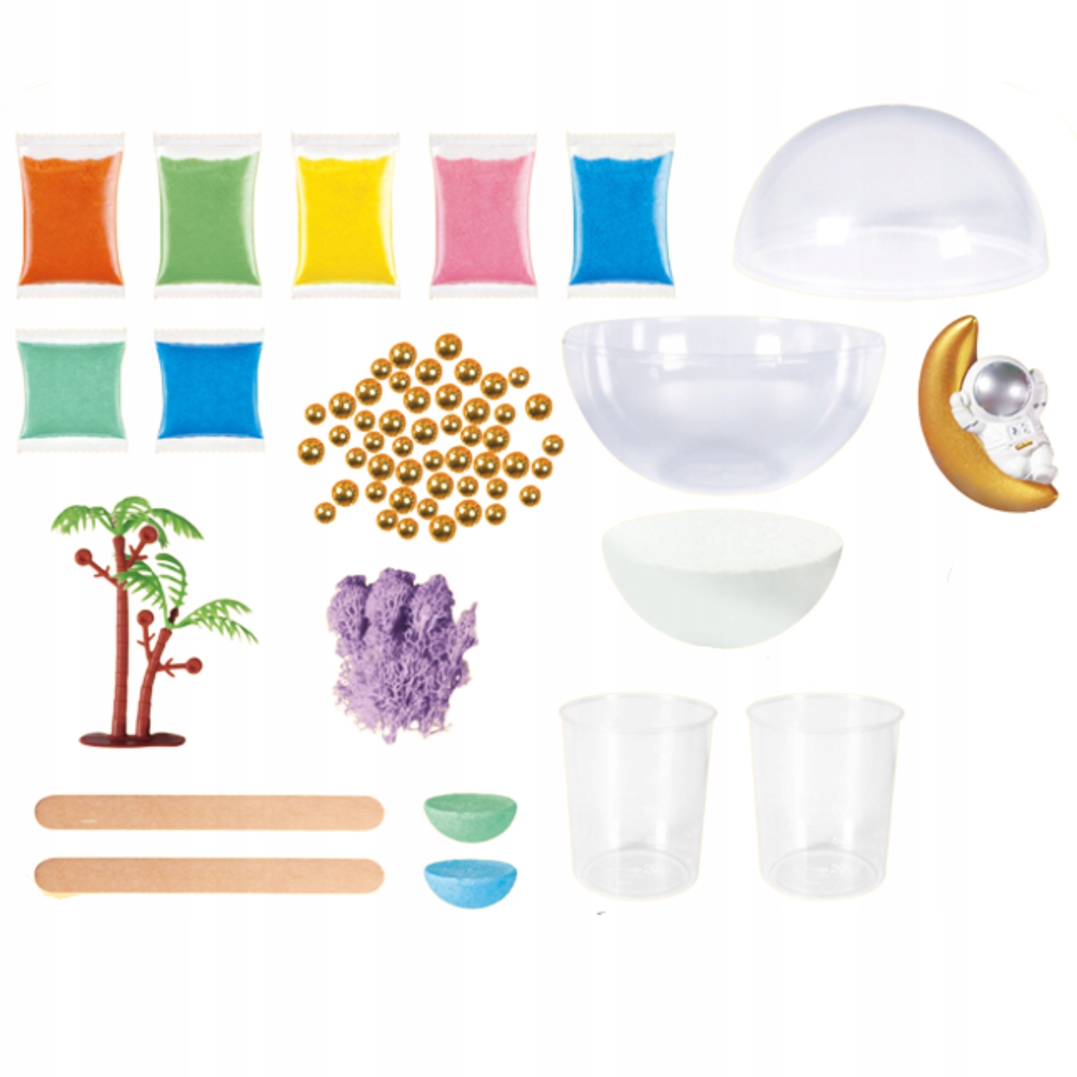 MAGICZNE TERRARIUM Rosnące Kryształy Astronauta PODŚWIETLENIE prezent 10+ Marka ProNice