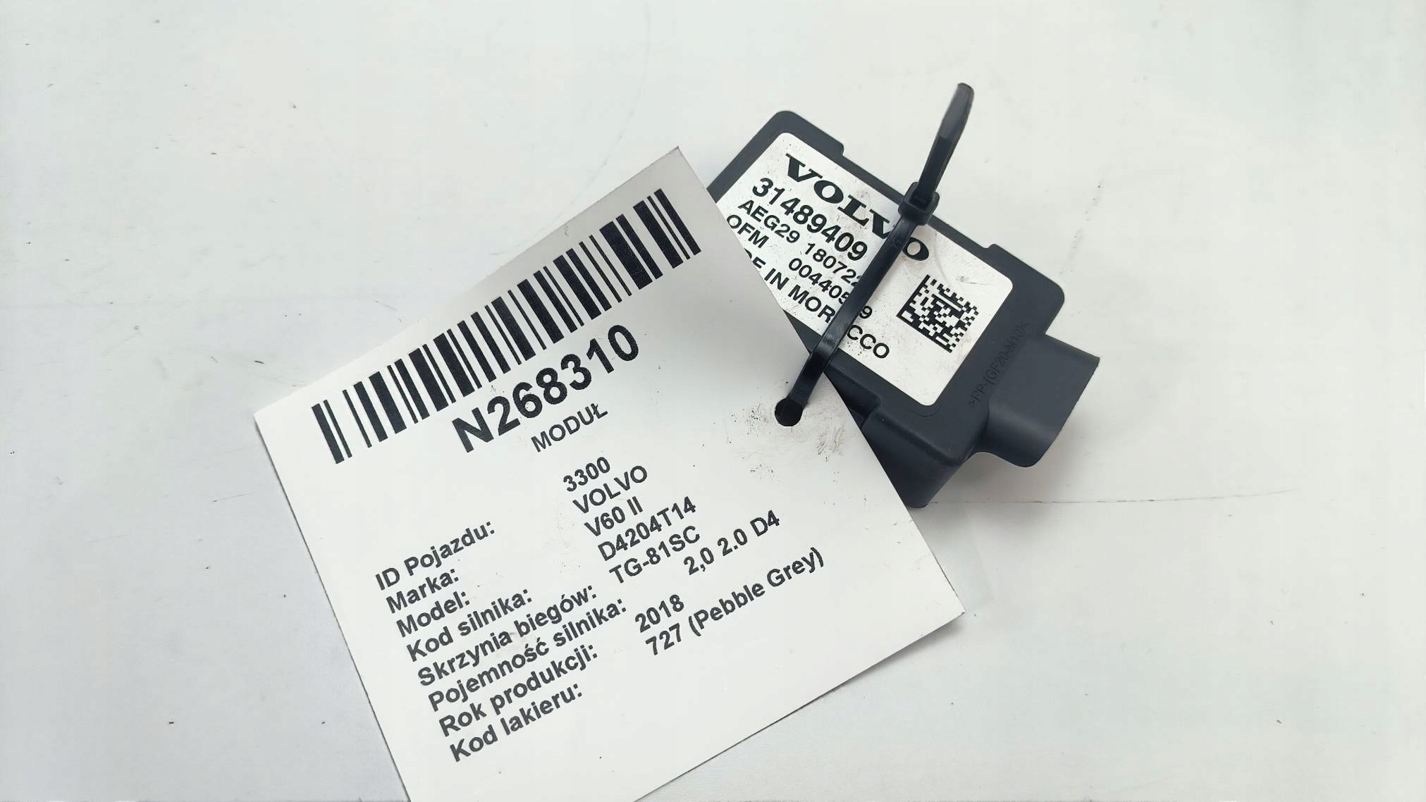 modulo 31489409 Controllo TELEFONEM VOLVO V60 II