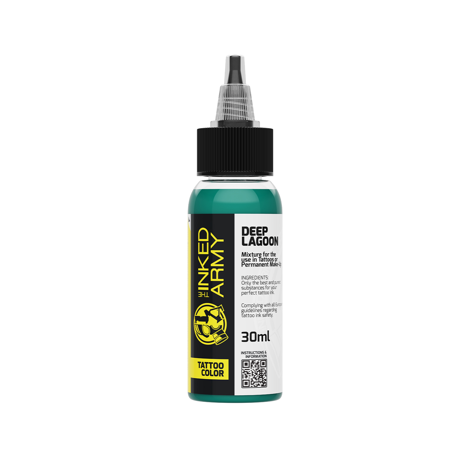 The Inked Army Deep Lagoon 30 ml Barva na tetování Zelená Inkoust