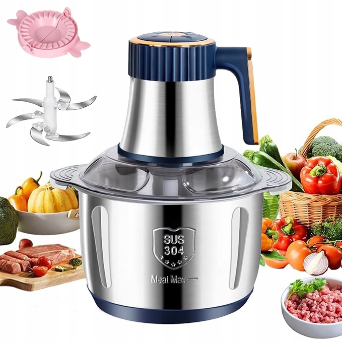 Elektrický Mlýnek Na Maso 500 W Miska Z Nerezové Oceli 5 L