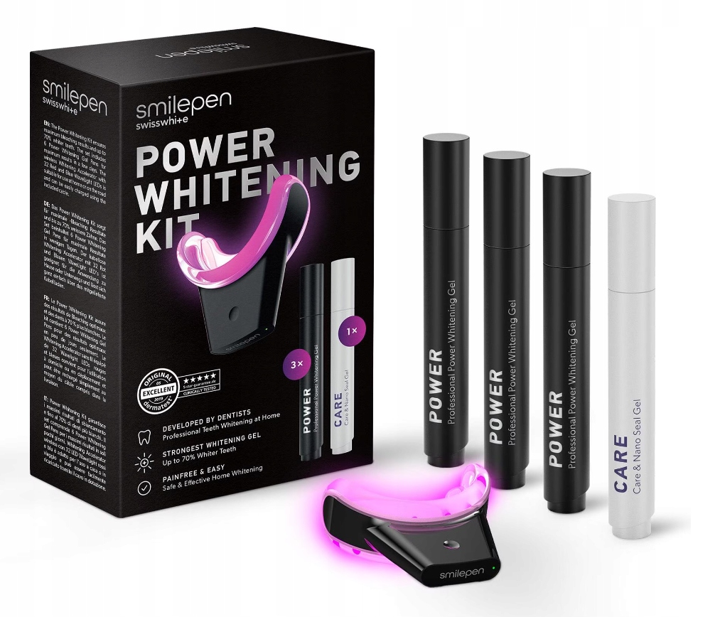 Zestaw do wybielania zębów Smilepen Power Whitening Kit Wybielanie Led