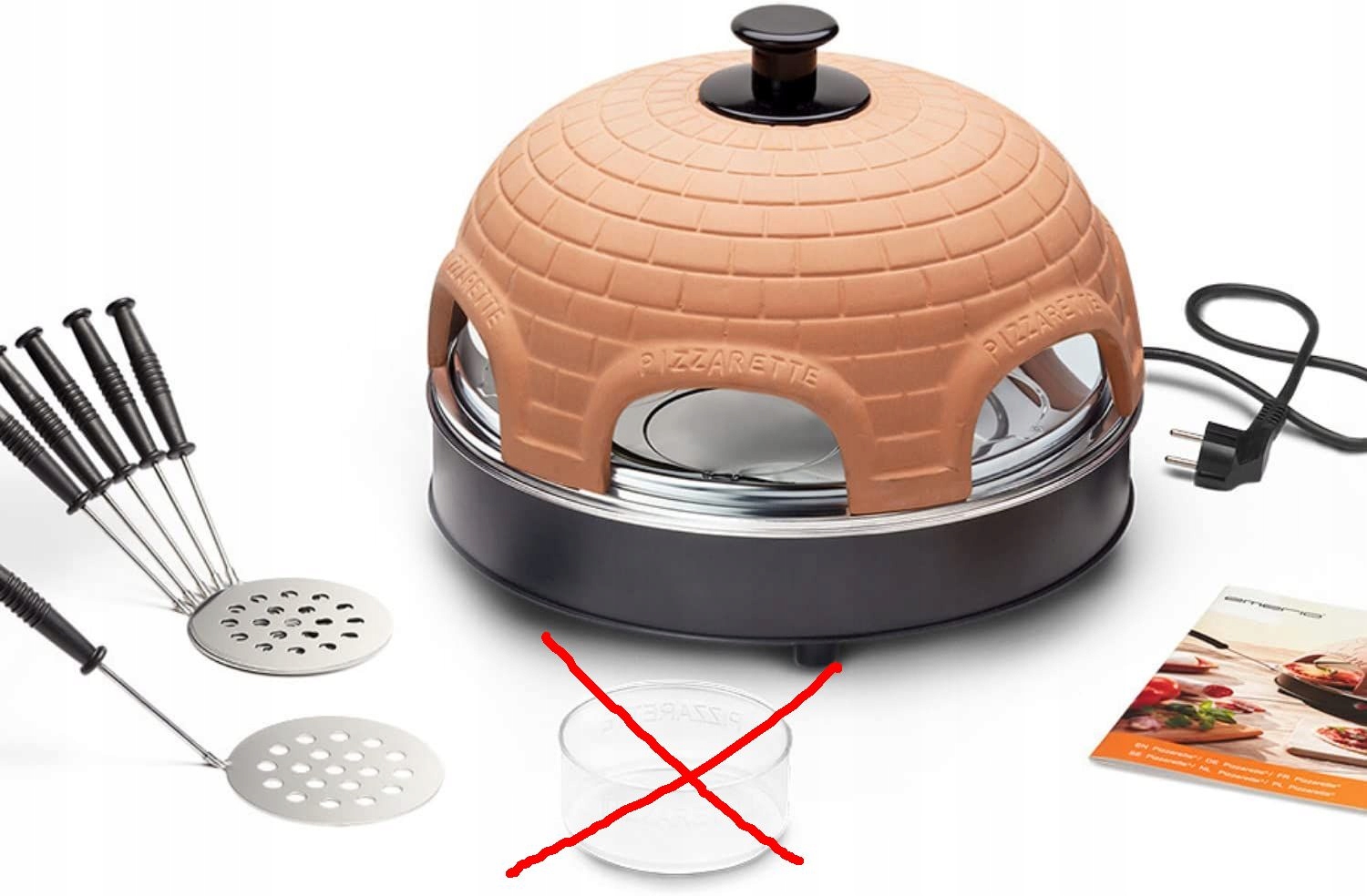 Elektryczny piec do pizzy 1200W + 6 SZPATUŁEK