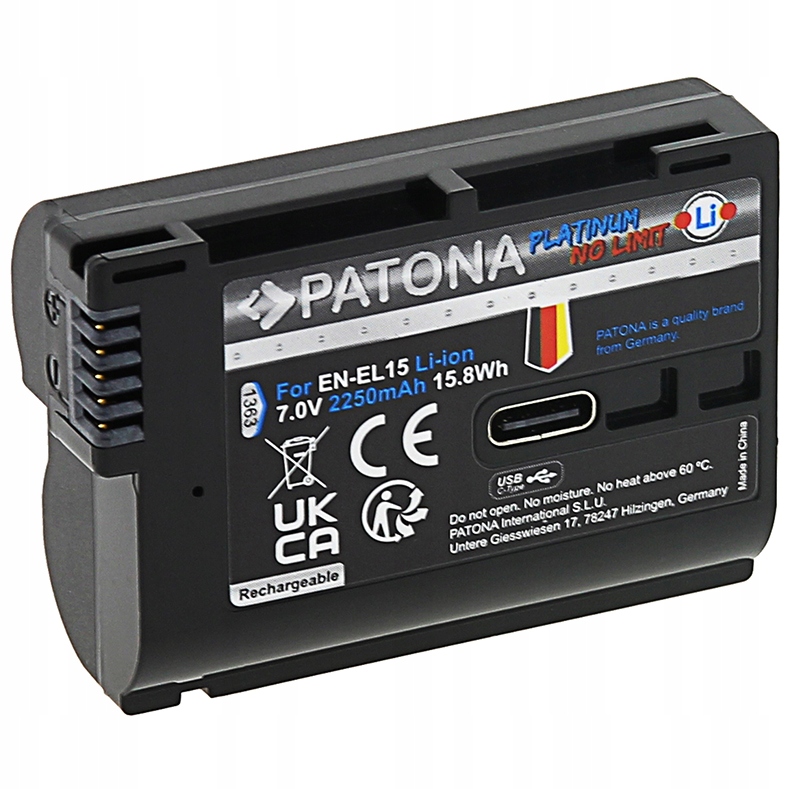PATONA akumulator Platinum Nikon EN-EL15 z USB-C Marka Patona
