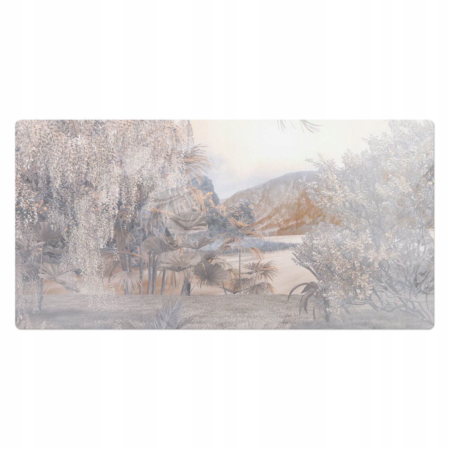 Podložka na psací stůl se vzorem Jemná pastelová scenérie přírody 100x50 cm