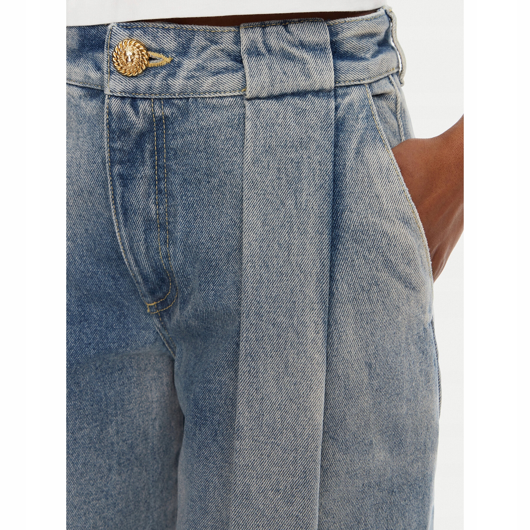 Balmain Damskie Jeansy Niebieski DF0ML095DF17