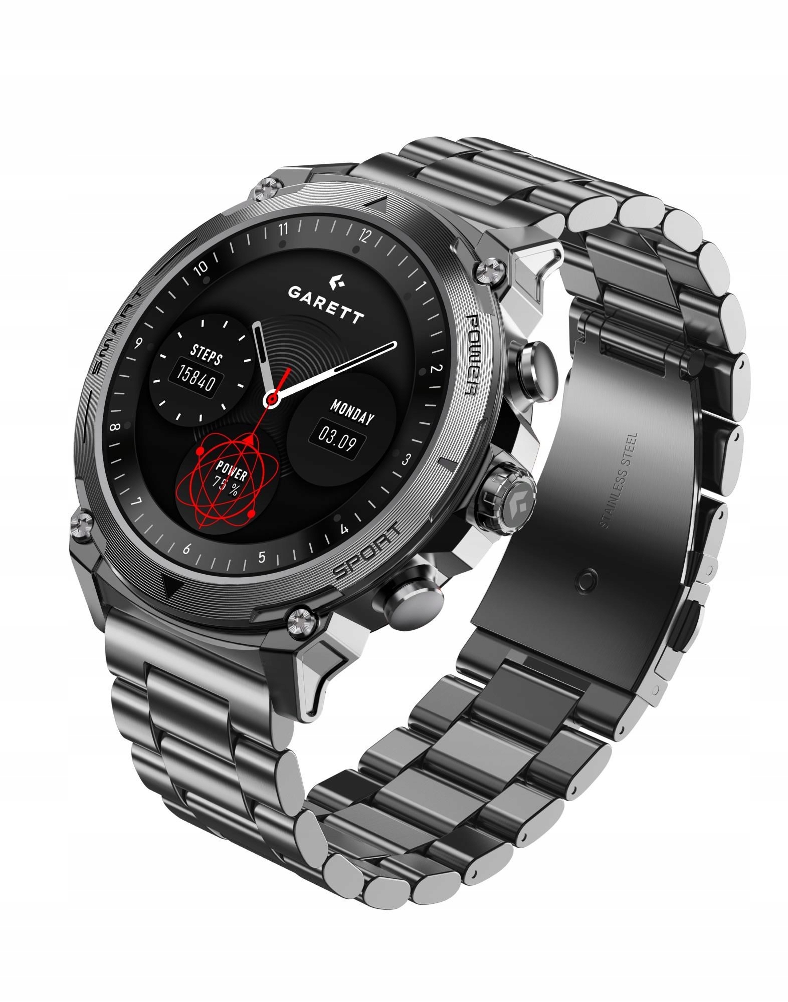 Garett Smartwatch Atom Silver Steel Atom_svr_stl