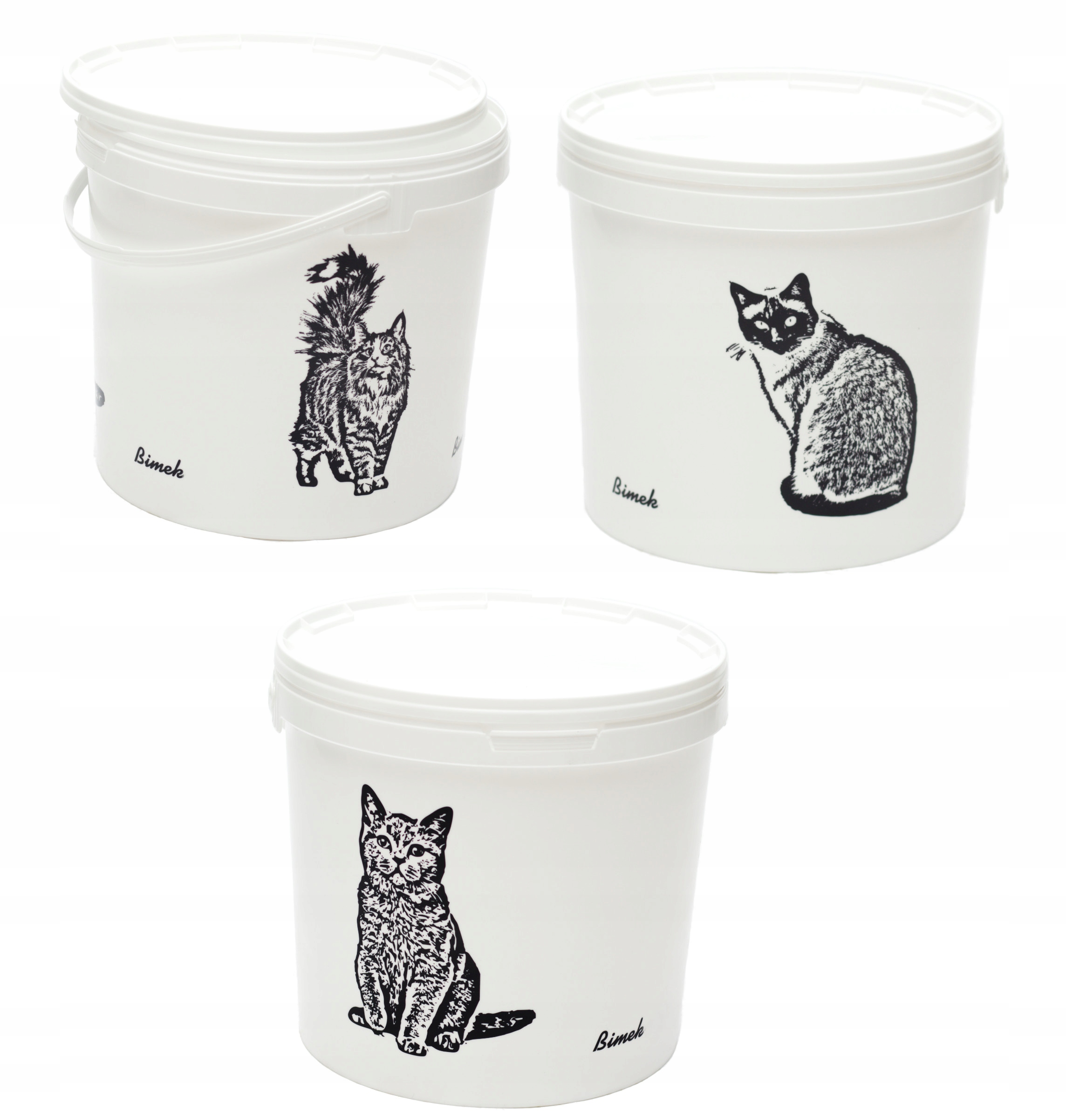 

Pojemnik na karmę dla Kotów wiadro 12l 5kg