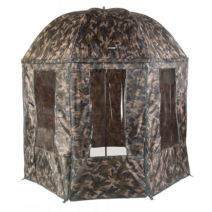 MOCNY STABILNY PARASOL WĘDKARSKI JAXON Z PEŁNĄ OSŁONĄ 046 + BAZA Kod producenta PARASOLJAXON