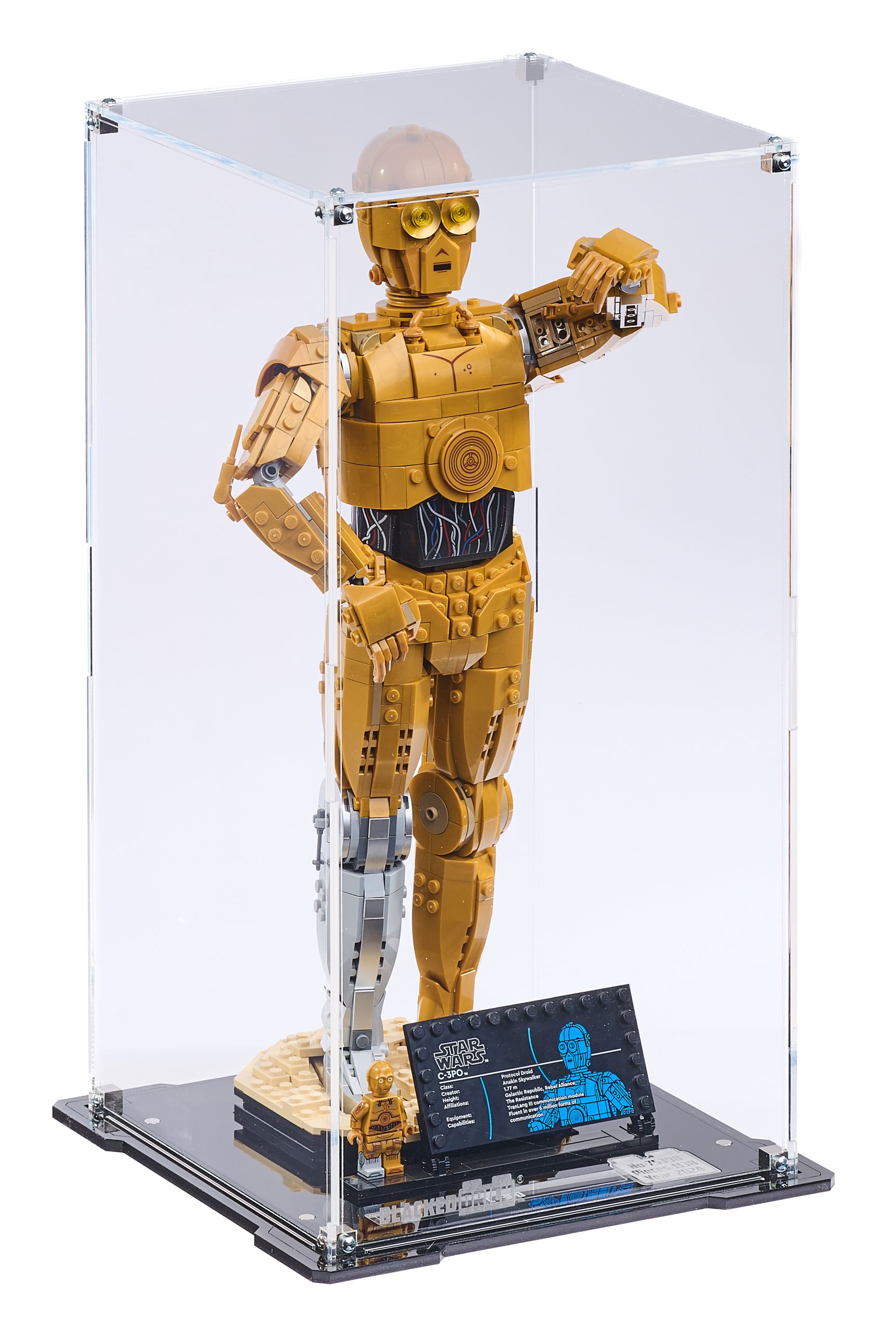 Vitrína Blacked Brick pre Lego 75398 Star Wars C-3PO