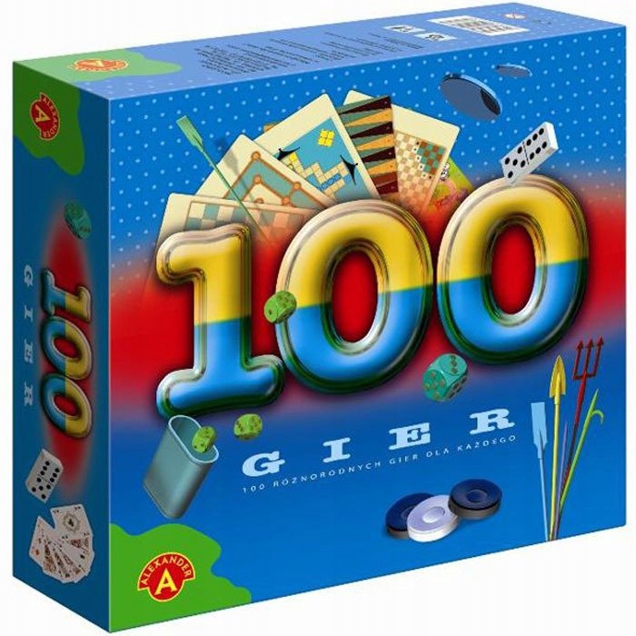 ZESTAW 100 GIER DOMINO BIERKI WARCABY CHIŃCZYK HIT