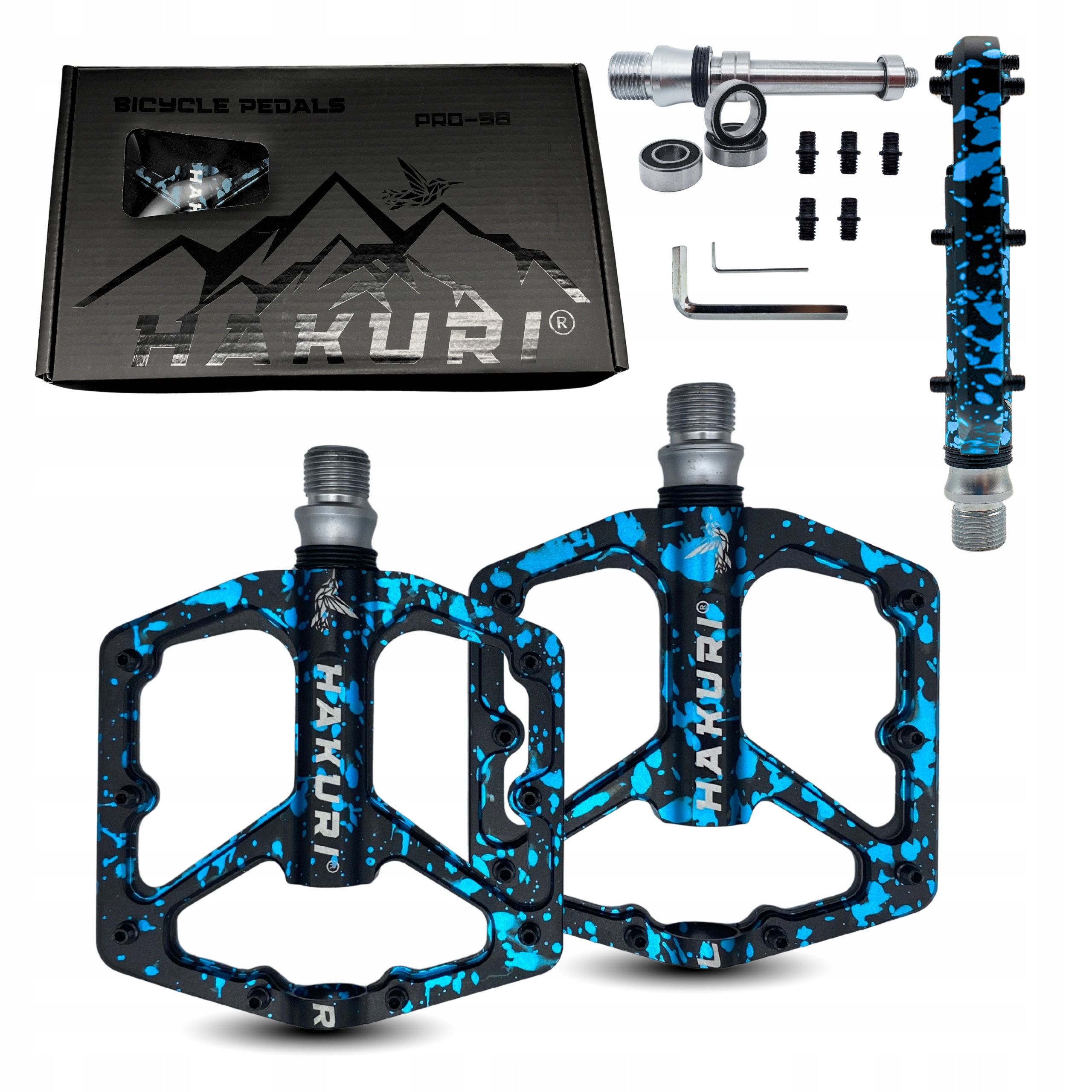 Pedały rowerowe Lekkie Platformowe Aluminiowe z pinami Mtb Enduro 3 łożyska