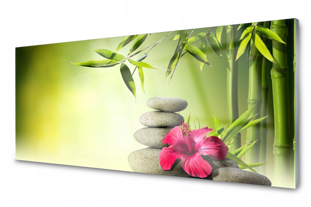 

Panel szklany do kuchni Bambus Kwiat Zen 125x50