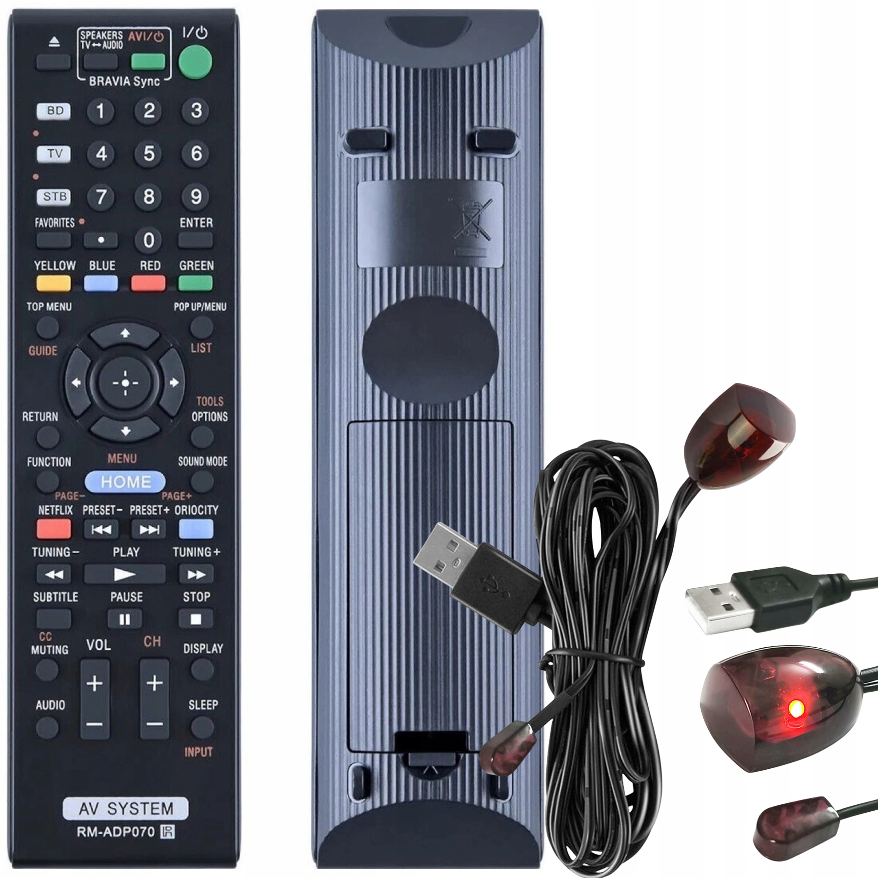 Dálkový Ovladač RM-ADP070 BDV-E280 BDV-E580 BDV-E880 Ir Kabel