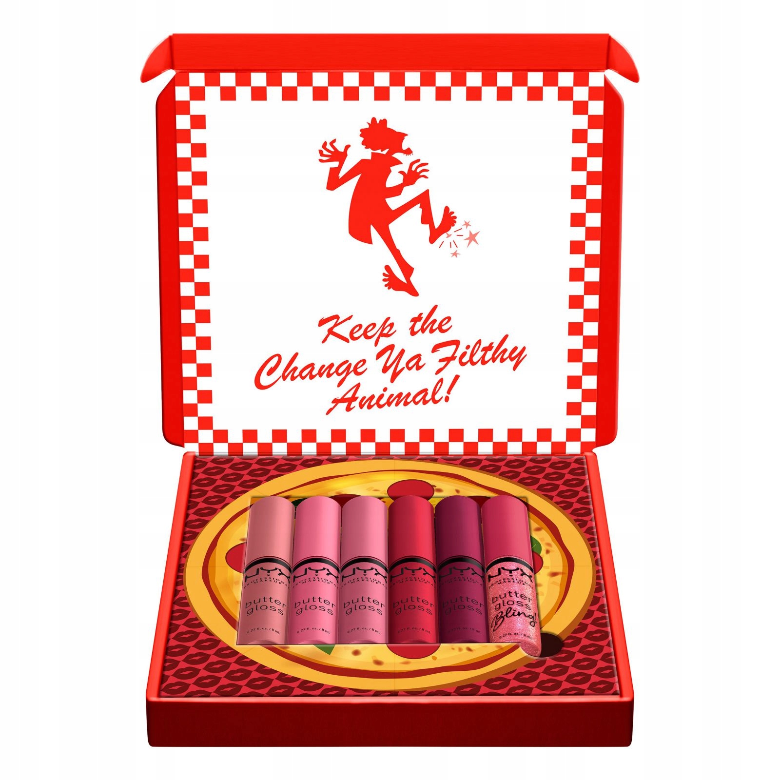 Nyx Professional Makeup Butter Gloss Pizza Box Dárková Sada Makeupu