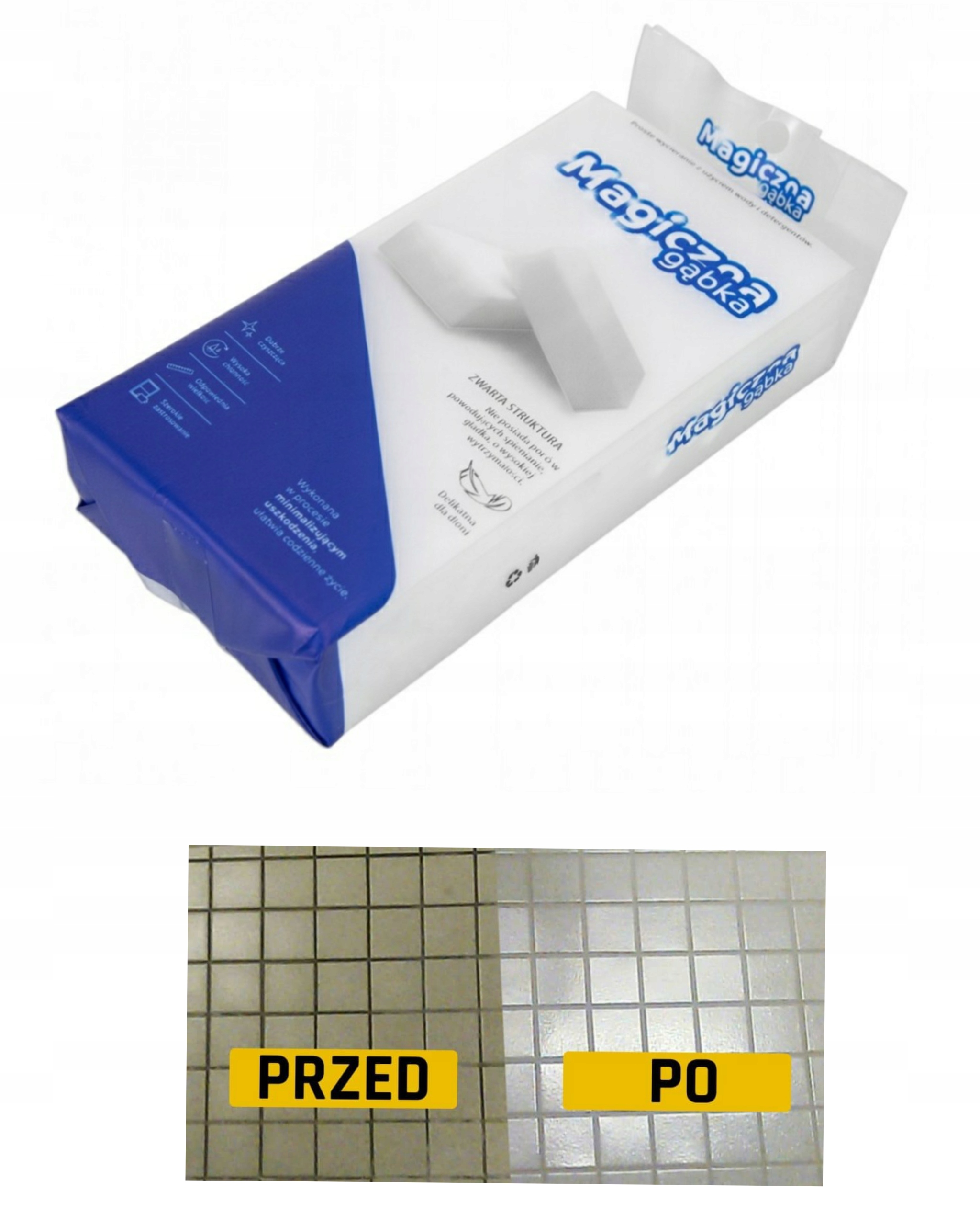 

5X Magiczna Gąbka Do Czyszczenia Fug Środek Kamień