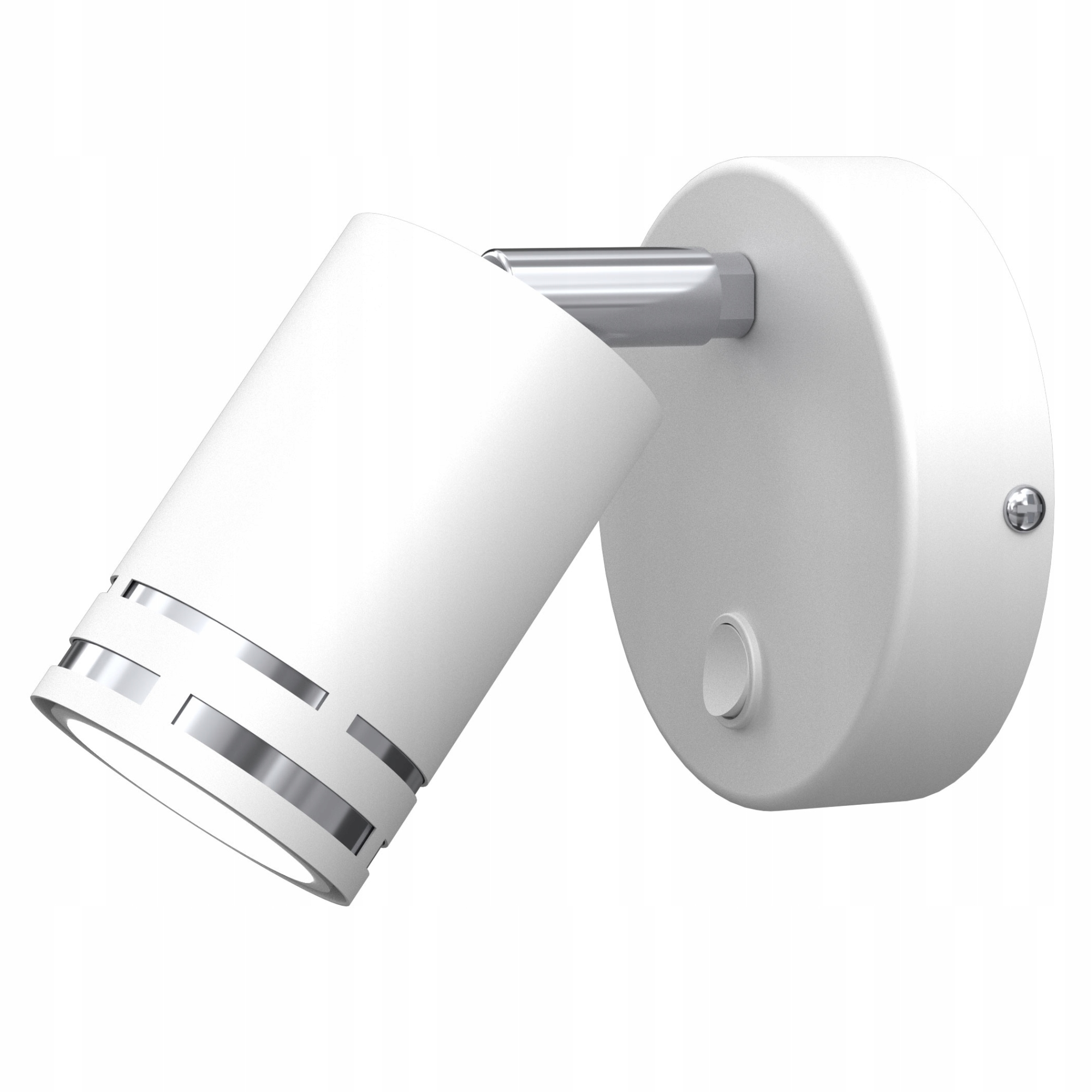 Nástěnná Lampa Noční Lampa Bílá Chromová Pohyblivá Led GU10 Polská Lampa