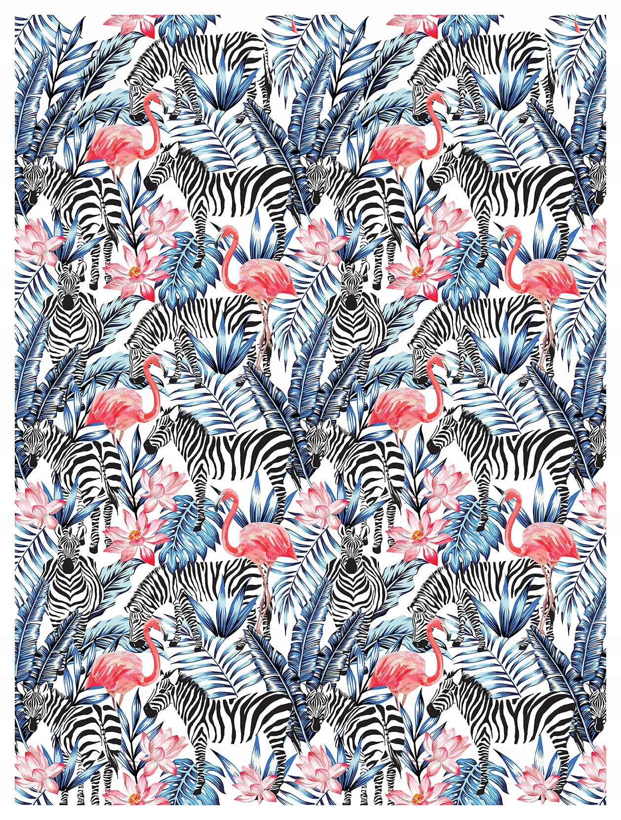 Fototapeta Zebry Plameňáci Tropy Exotika radost z barev 206x275 lepidlo