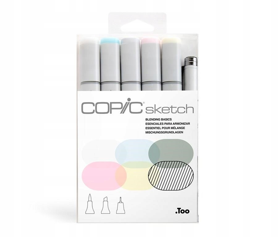 Sada alkoholových popisovačů Sketch Copic Japan Blending Basics 6 kusů