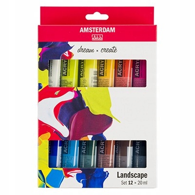 Akrylové barvy Talens Amsterdam Landscape, 12 x 20 ml
