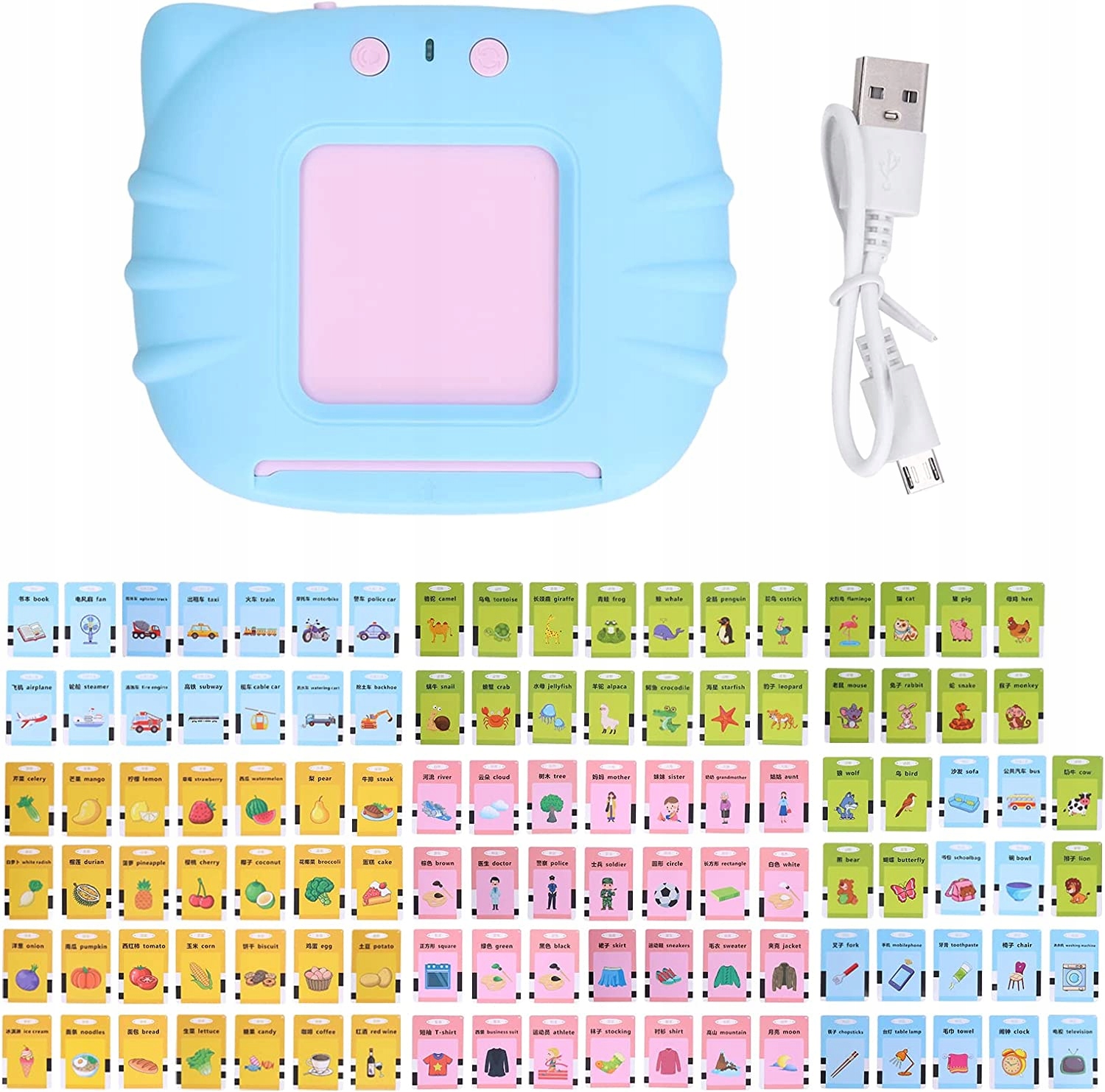 CZYTNIK KART DO NAUKI ANGIELSKIEGO 224 SŁÓWKA EDU Certyfikaty, opinie, atesty CE EN 71