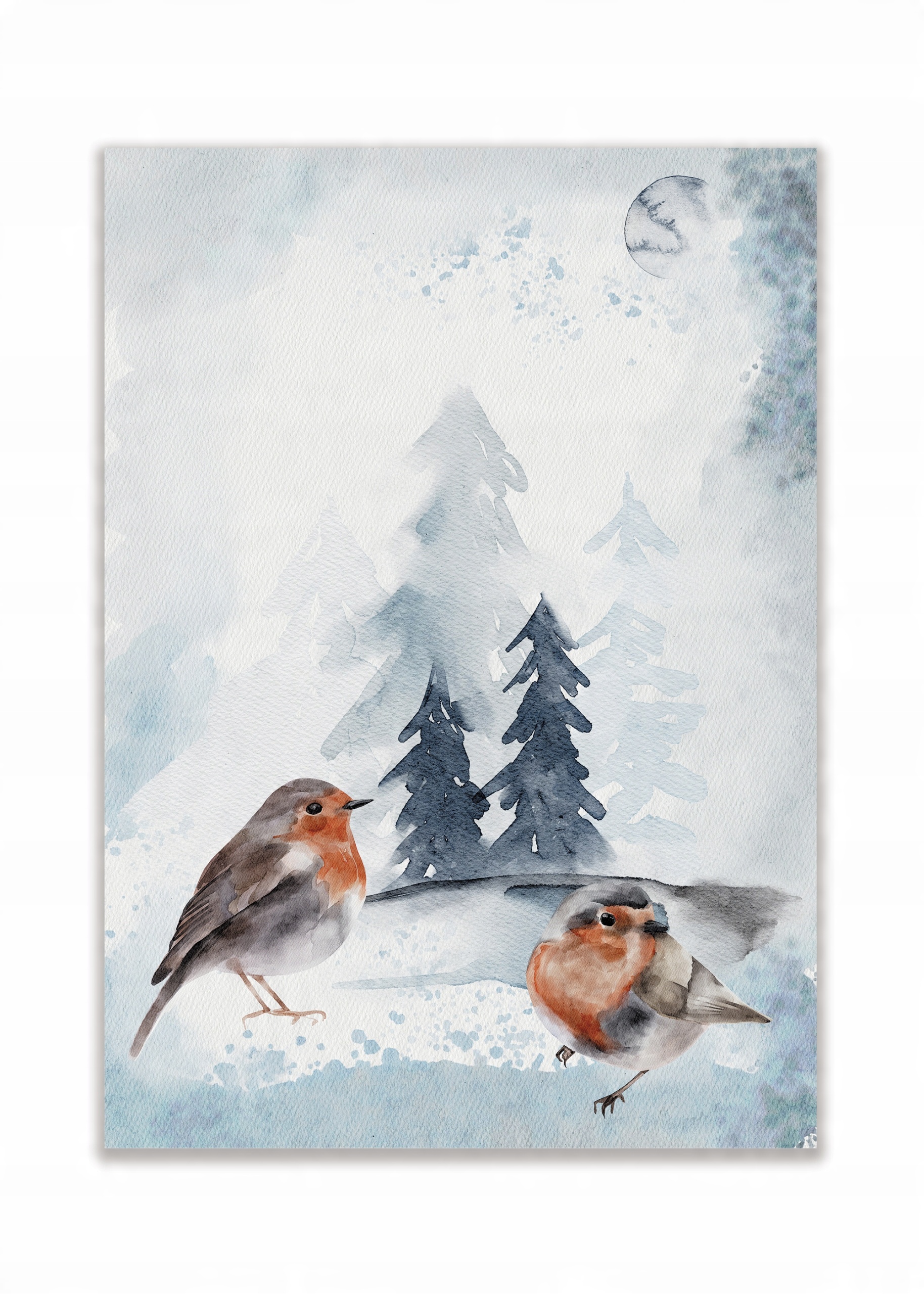 

Plakat skandynawski Ptaki las natura 30x40 Zima