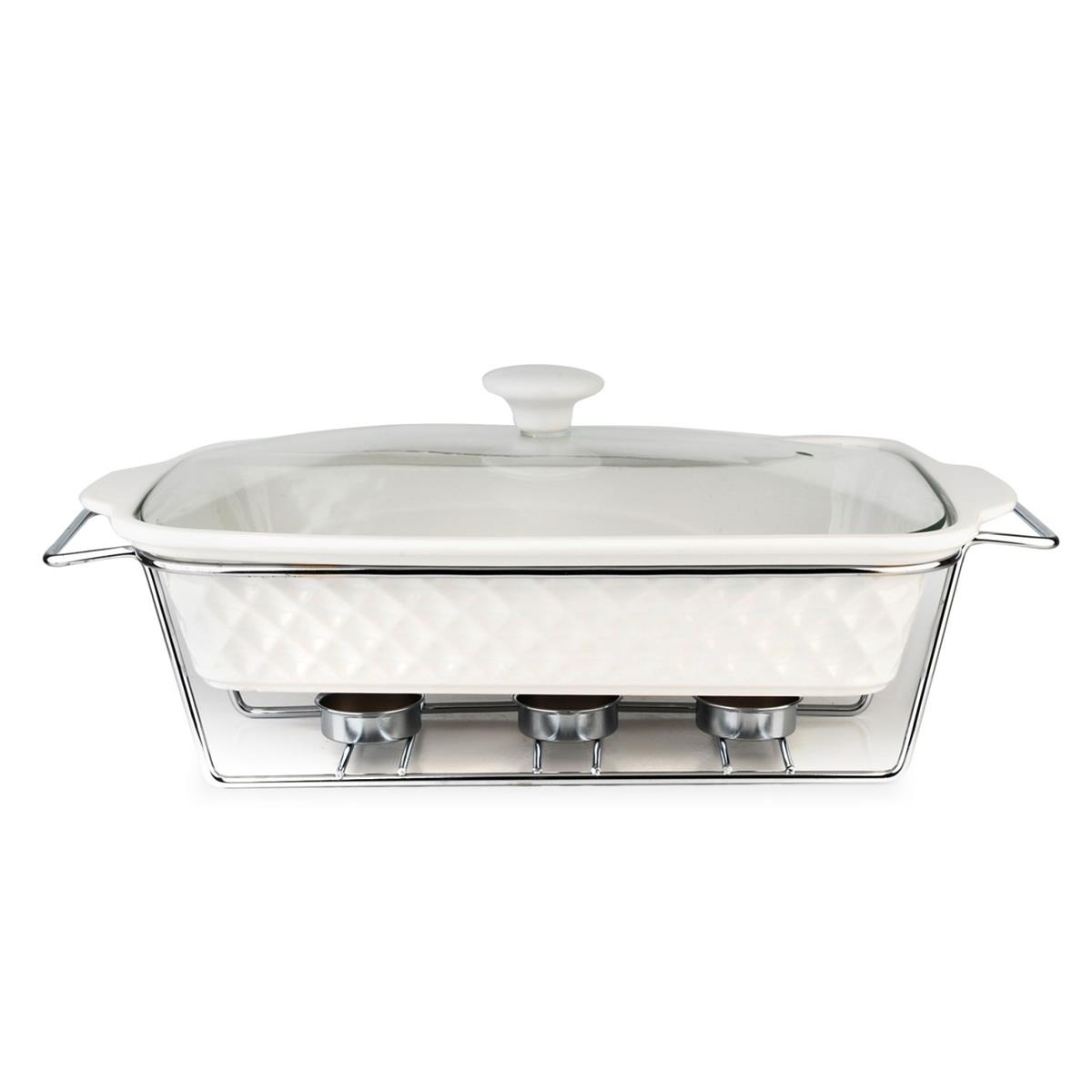 NACZYNIE CERAMICZNE PODGRZEWACZ DIAMOND 2L BIAŁY