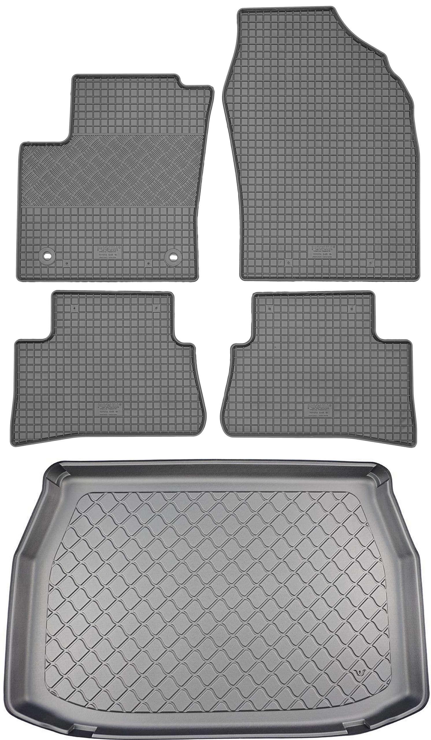 Toyota Ch-r Hybrid 2.0 Dynamic Forceod 2019r. Sada Koberce batožinový priestor