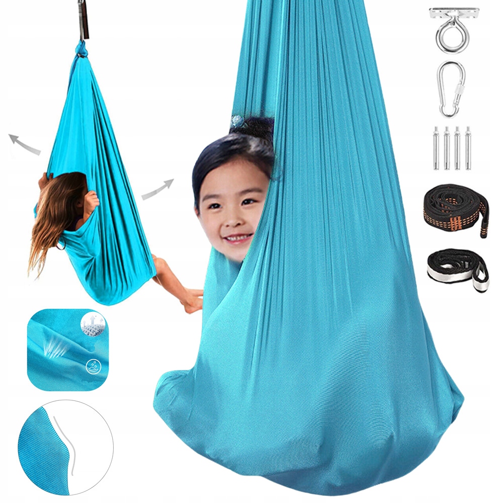 Hamak Akrobatický Šátek Pro Děti 280 X 150 CM Senzorická Houpačka Houpačka
