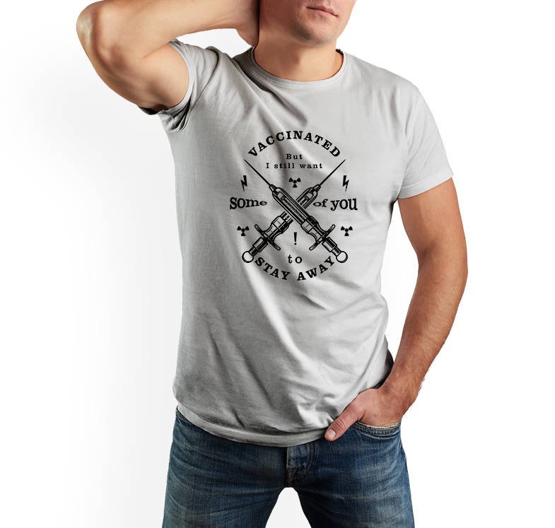 

Koszulka męska Vaccinated t-shirt szczepionka 5XL