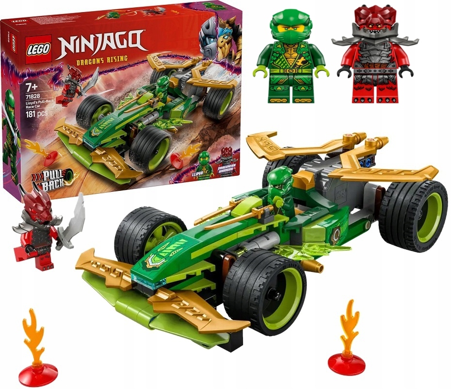181 dílků stavebnice Lego Ninjago Závodní auto Lloyda 71828