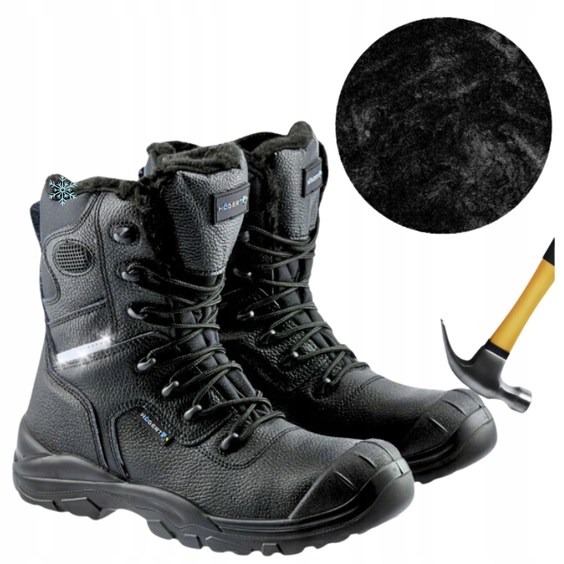 Pánské vysoké pracovní boty Zimní Zateplené s Podnoskem S3 Voděodolné 41