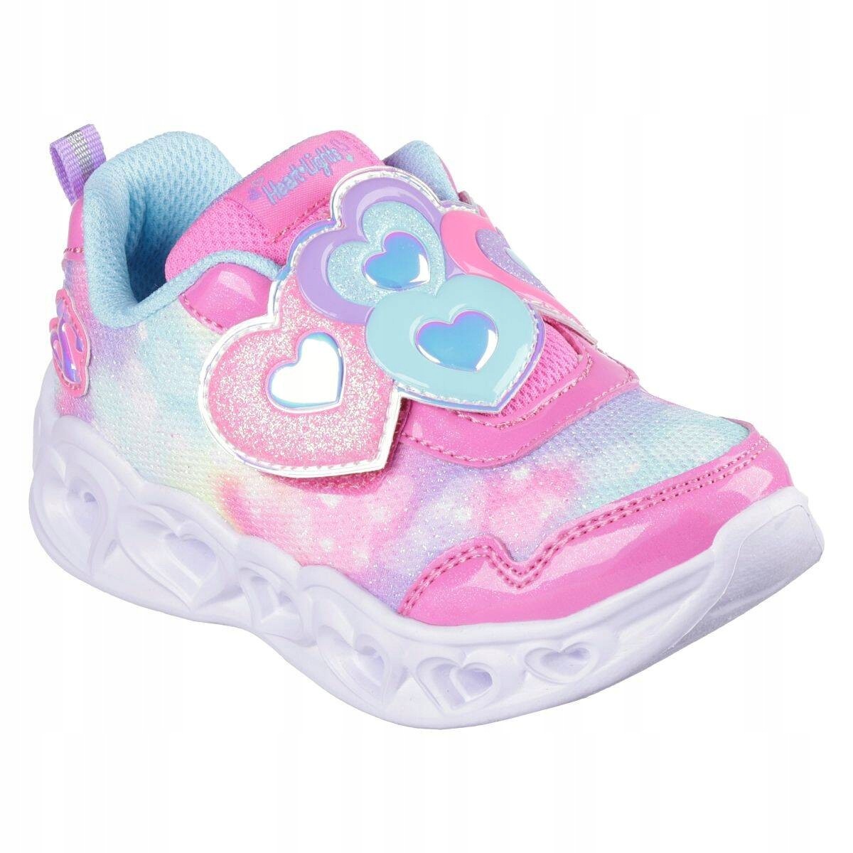 Buty dziecięce Skechers Infants' Heart Lights Lovin Reflection różowo/tur