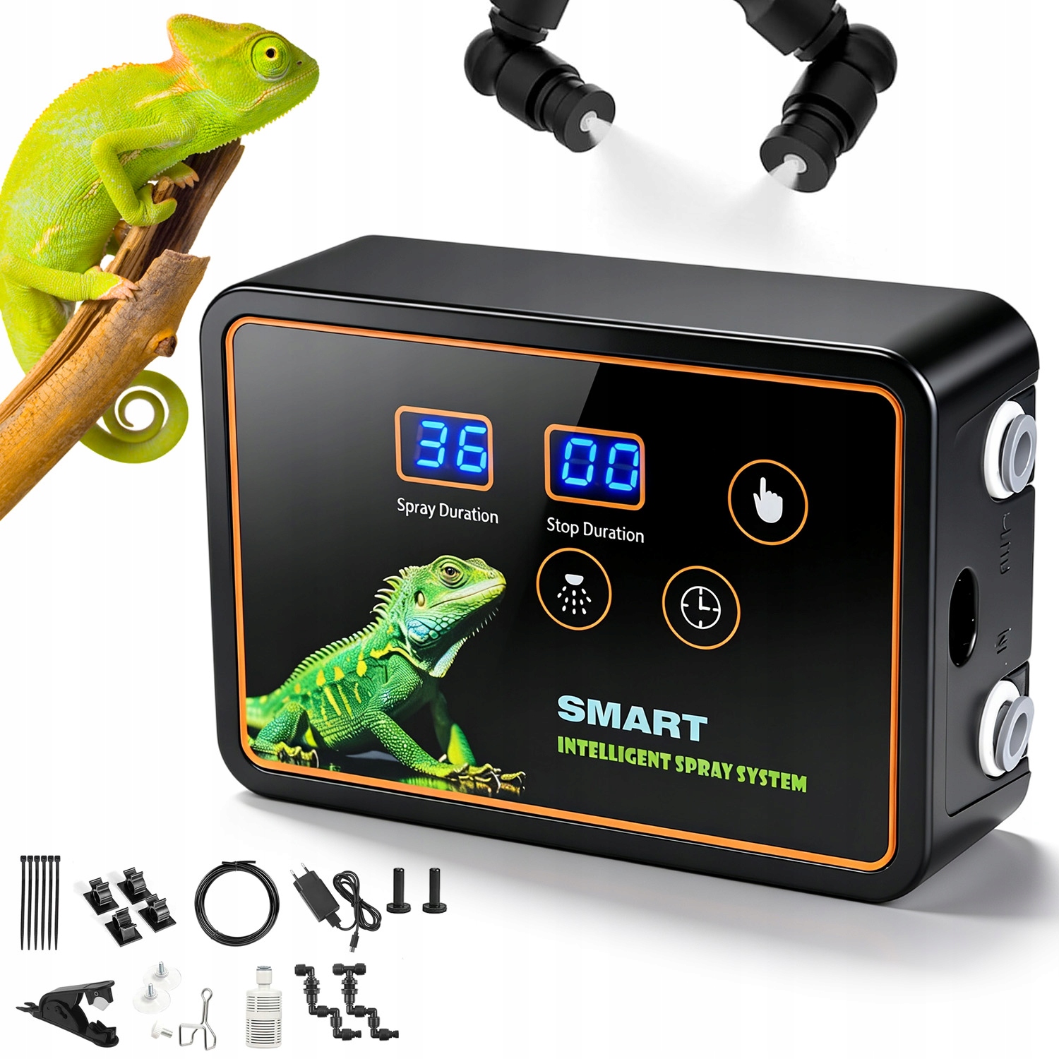 Zvlhčovač Do Terária S Časovačem 2 Trysky 360° Pro Plazy A Obojživelníky Hadice 5 M