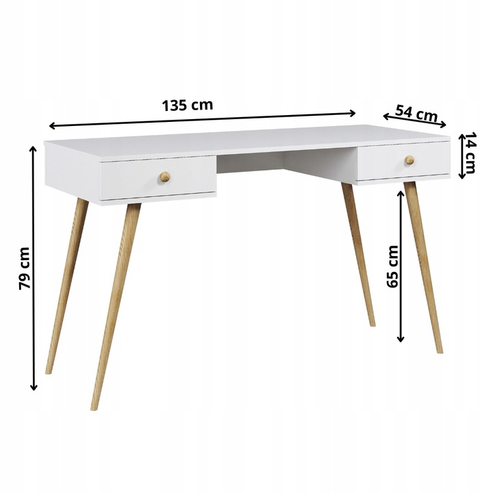 Biurko Boho w stylu skandynawskim Kolekcja BOHO