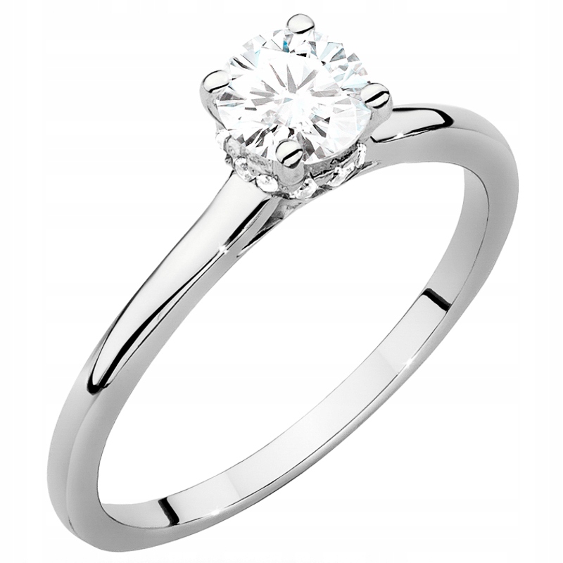 Złoty Pierścionek pr. 585 14k z Diamentem Laboratoryjnym 0,56ct Grawer