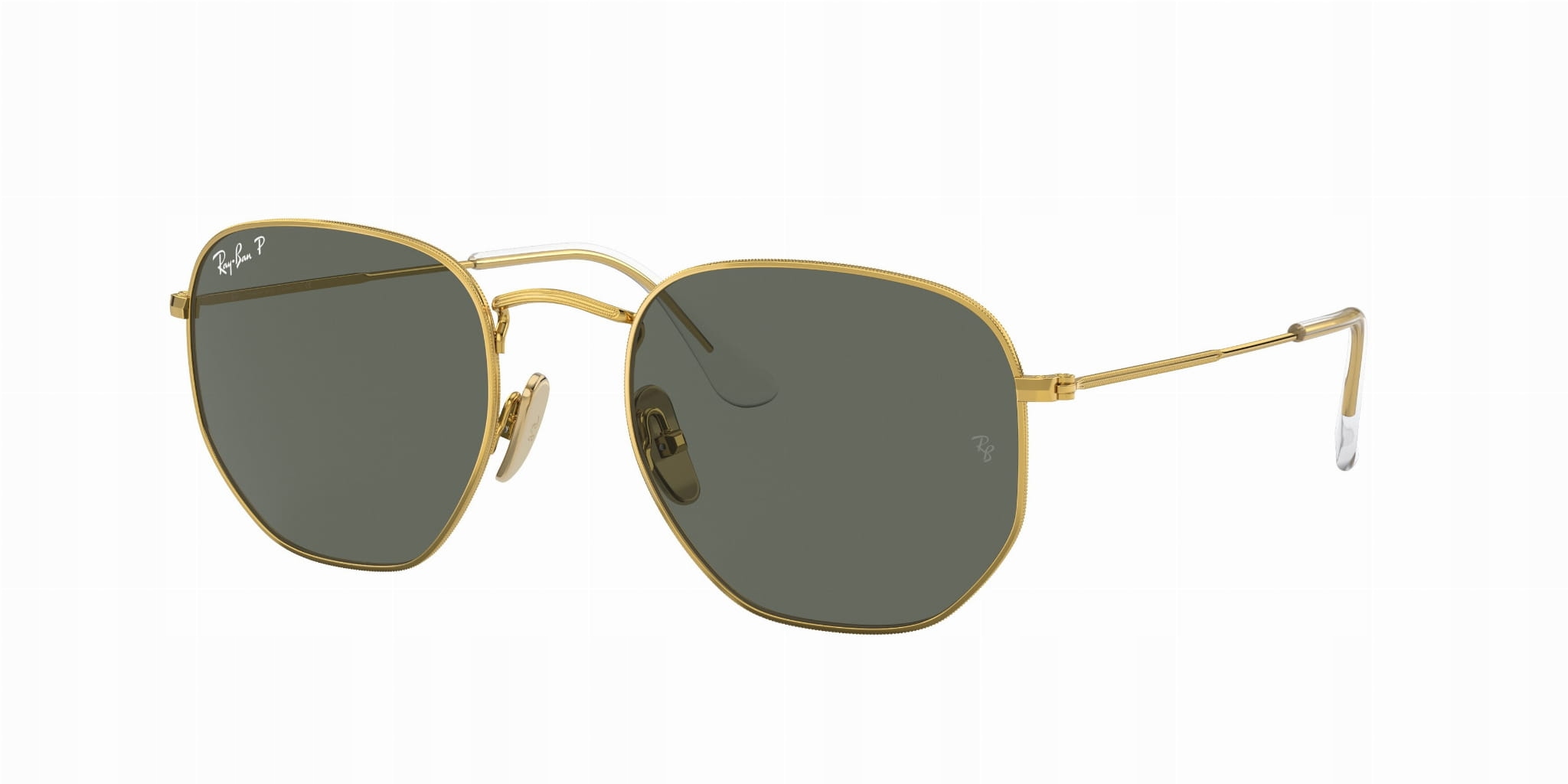 Brýle Ray-Ban Hexagonal Titanium Legend Gold Polarized Green RB8148 92158