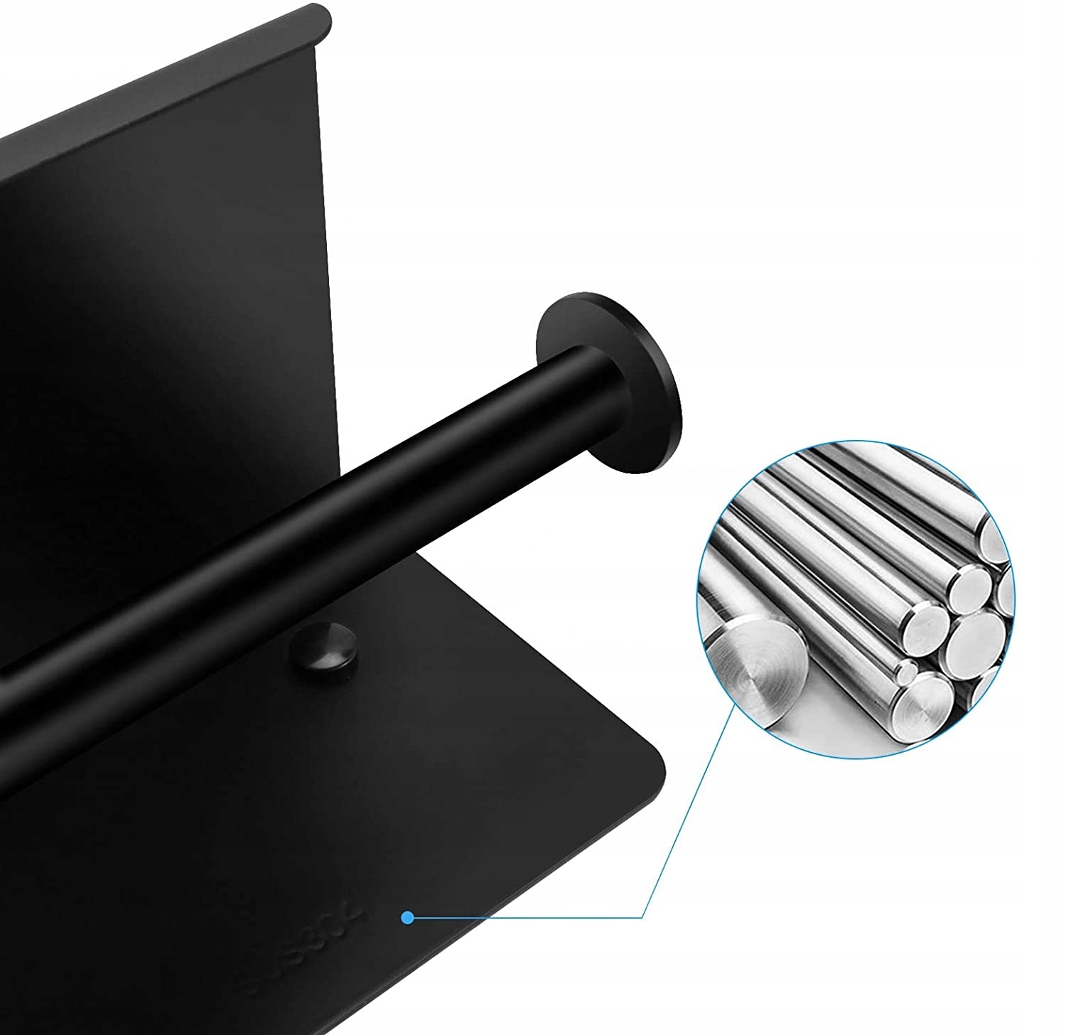 Uchwyt wieszak papier toaletowy STAL MAT LOFT Szerokość produktu 16.6 cm