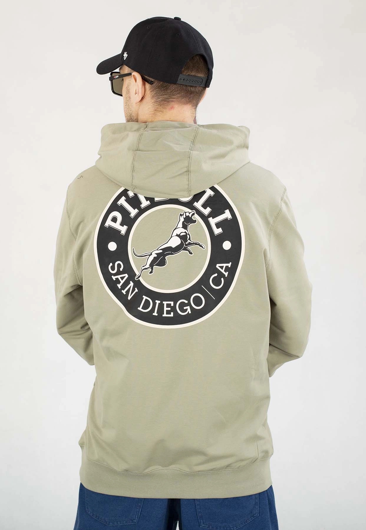 Mikina Pit Bull S Kapucí San Diego Ca dusty salvia