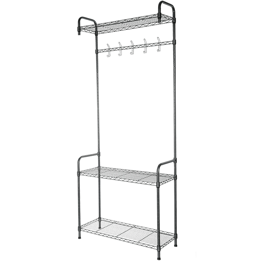 Volně stojící šatní skříň Zosia Bis Kuchinox, ocel, grafit, 180 x 75 cm