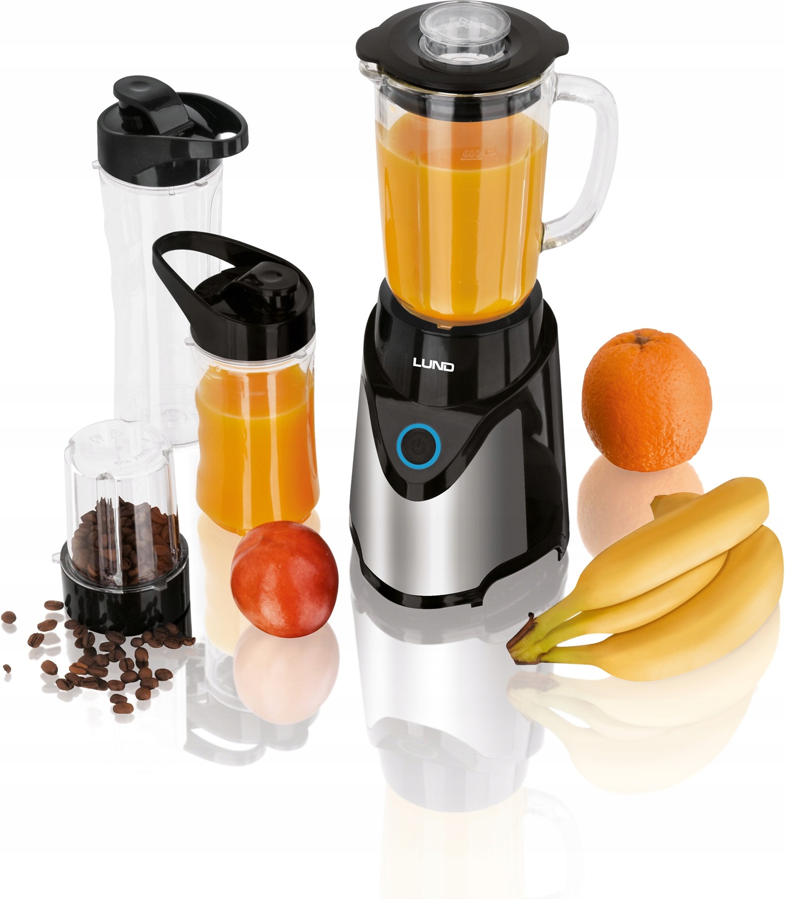 

Blender Kielichowy Szklany 2 Butelki + Mikser 4w1