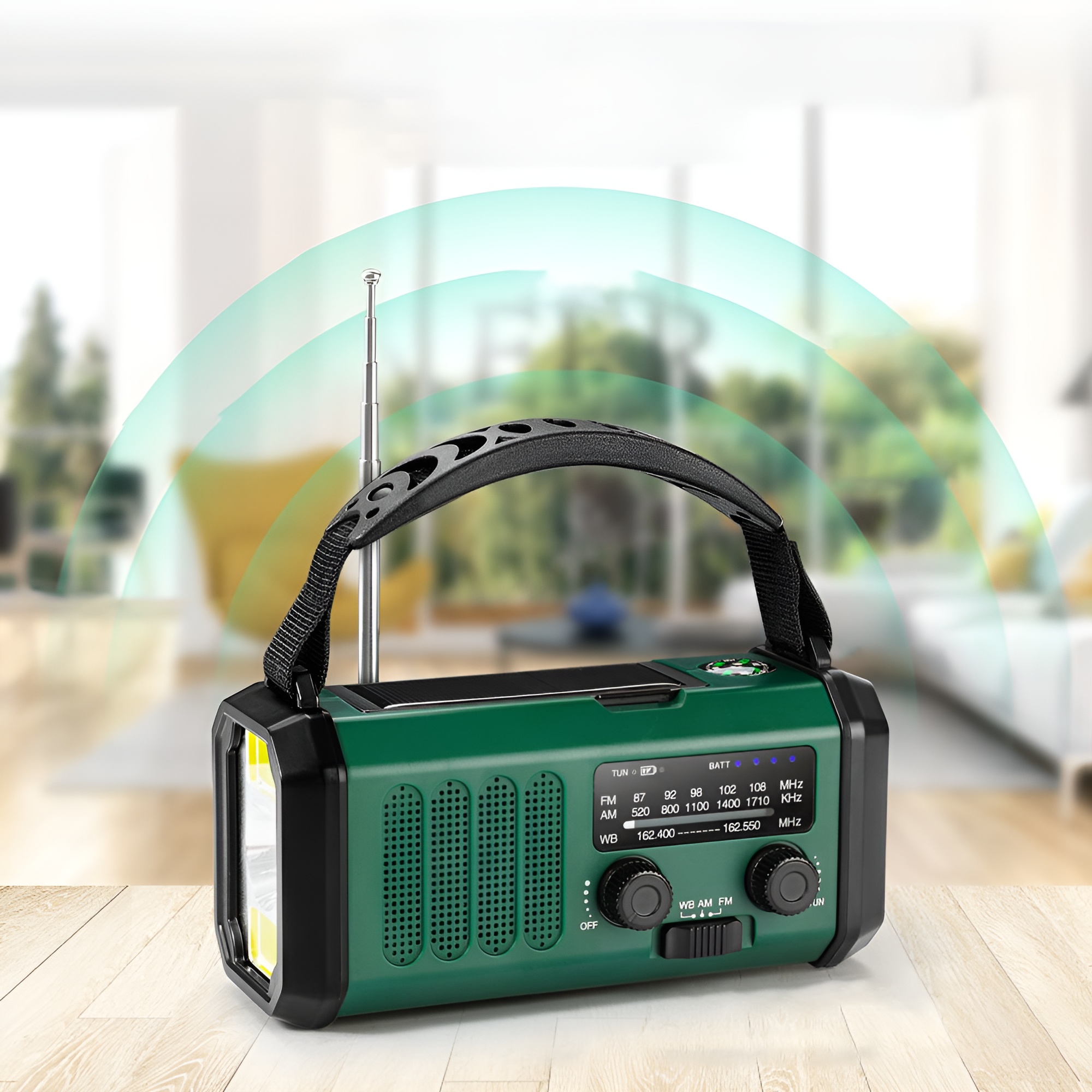 RADIO AWARYJNE 10000mAh SOLARNE POGODOWE FM AM SOS Z ŁADOWARKĄ USB KOMPAS Radio AM FM