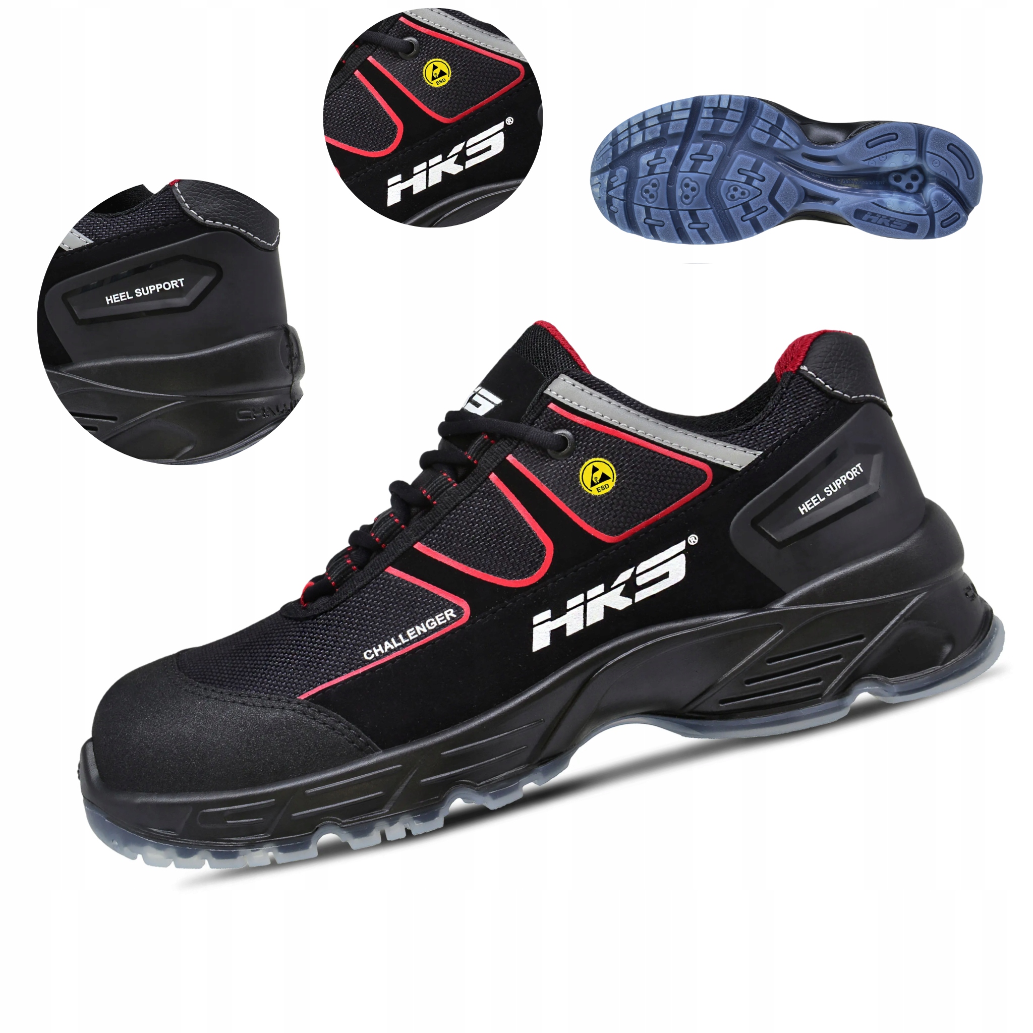 Mocne Buty Robocze Bhp S3 wzmocnione cordura z Noskiem półbuty Hks K2 r.41