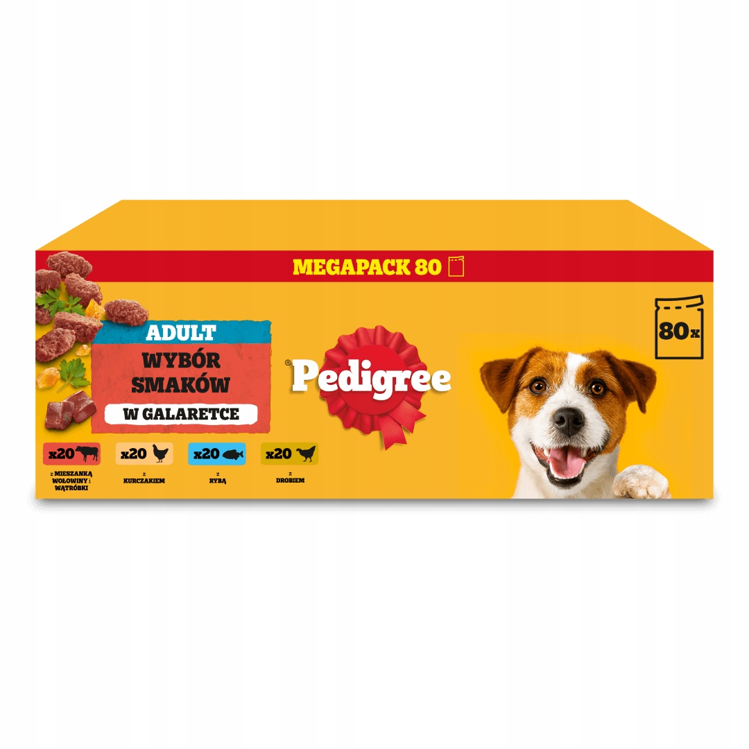 Pedigree Adult Vlhké Krmivo pro psy 80x100 g Výběr příchutí v želé