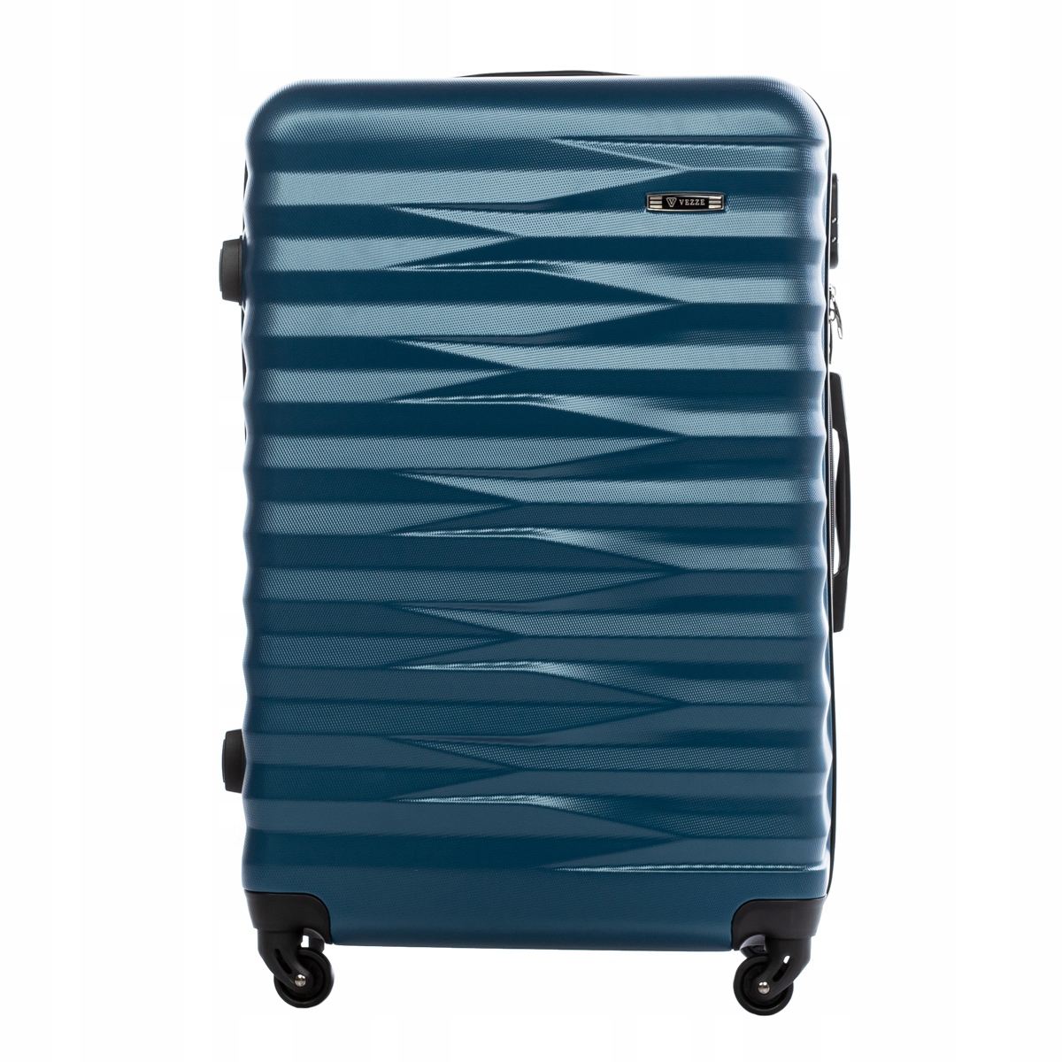 Duża walizka podróżna VEZZE z ABS-u NIEBIESKA